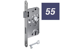 Mortise lock Backset 55 mm