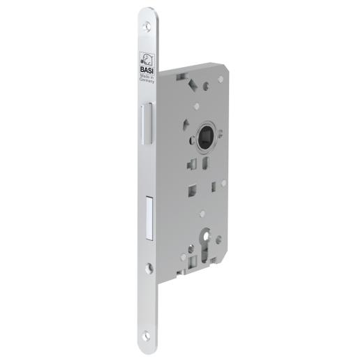 Serrure encastrable de porte dentrée ES 978, 20/65 mm, Version PZW, Têtière arrondie, DIN gauche