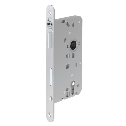 Front door mortise lock ES 977, 20/65 mm, PZW design, rounded faceplate, DIN left