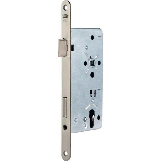 BKS - Serrure encastrée pour porte dentrée B-0024, 20/65 mm, Version PZW, Têtière ronde, DIN droite