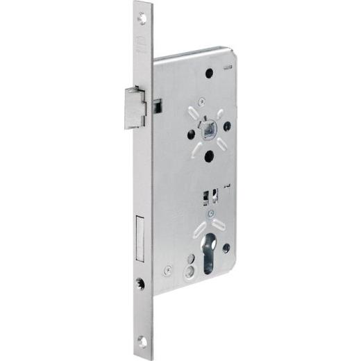 BKS - Front Door Mortise Lock B-0024, 24/65 mm, PZW Version, Rectangular Faceplate, DIN left