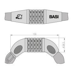 Cijferslot met geharde stalen ketting en nylon coating