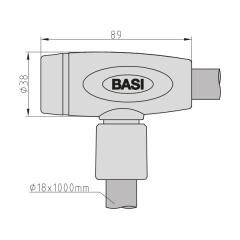 Pantserkabelslot met 2 sleutels, lengte 1 m - diameter 18 mm